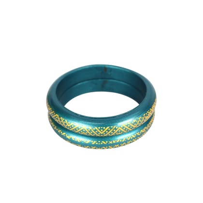 HM  Royal Style Rajasthani Lac Bangles- Blue   Colour for Girls & Womens