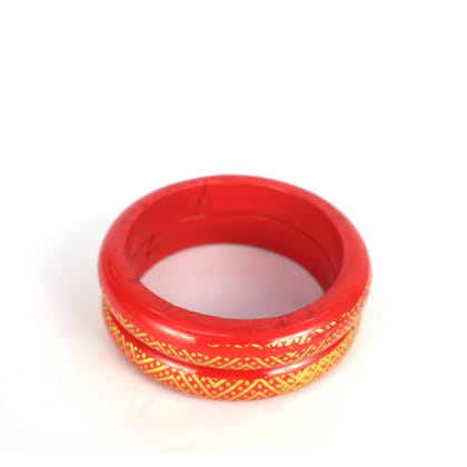 HM  Royal Style Rajasthani Lac Bangles-Red  Colour for Girls & Womens