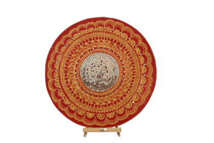 Traditional Red-Gold mirror Wall Decor