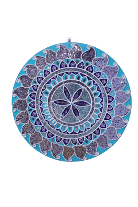 Ravishing Blue Traditional Lippan Art Wall Hanging