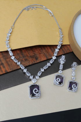 Necklace | Necklace for girls & women | Wedding necklace set | Cz necklace set