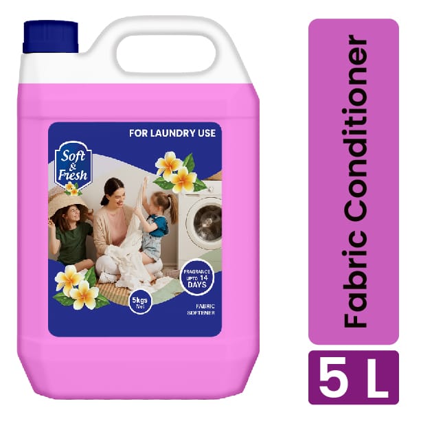 Soft & Fresh Pink Coral 5L Fabric Conditioner Softener - for Laundry/Large Family Pack