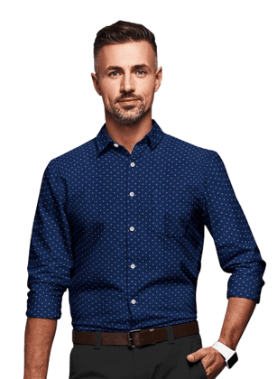JSPARK Premium Polka Print Cotton Shirt for Men | Cotton Shirt | Printed Shirt | Polka Dot Shirt | Full Sleeves