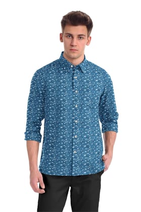 JSPARK Premium Cotton Floral Printed Shirt for Men | Full Sleeves | Cotton Shirt | Printed Shirt