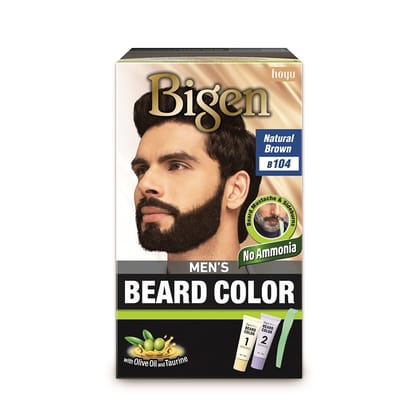 Bigen Men's Beard Color Natural Brown (B104) 20gm+20gm=40gm