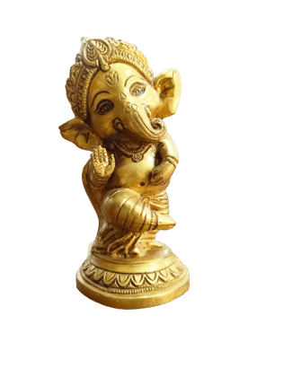 Brass Dancing Ganesh 15 cms