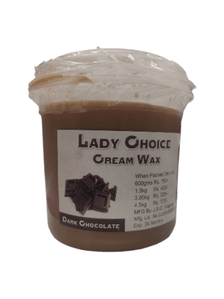 LADY CHOICE CREAM WAX DARK CHOCOLATE HAIR REMOVAL CREAM FOR MEN AND WOMEN 1.5KG