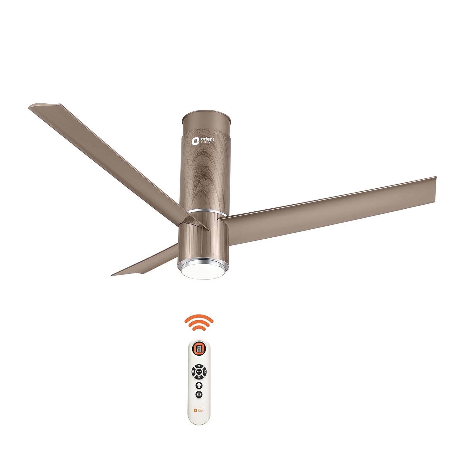 Orient Electric 1200mm Aeroslim Noiseless Energy Efficient BLDC Motor Smart Ceiling Fan with IoT, Remote & Under light (Brown)