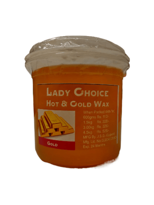 LADY CHOICE HOT&COLD CREAM WAX GOLD HAIR REMOVAL CREAM FOR MEN AND WOMEN 1.5KG