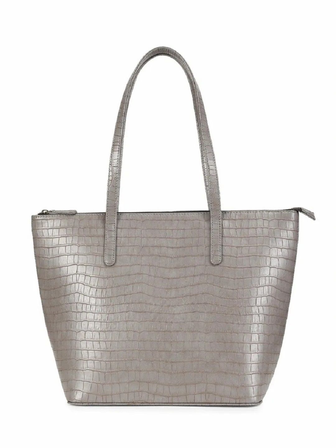 Lychee Bags Women Pu Finish Grey Tote Bag