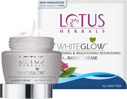 Lotus Herbals WhiteGlow Skin Whitening & Brightning Night Creme (60gm)