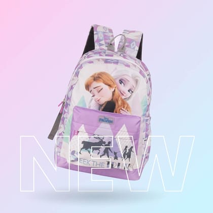 Disney Kids School Bag Soft Plush Backpacks Cartoon Printed Frozen and Elsa Girls School Bag | Casual Bagpack | Multicolor