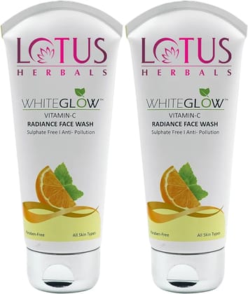 Lotus Herbals Whiteglow Vitamin C Radiance Face Wash (100 gm each) Pack of 2