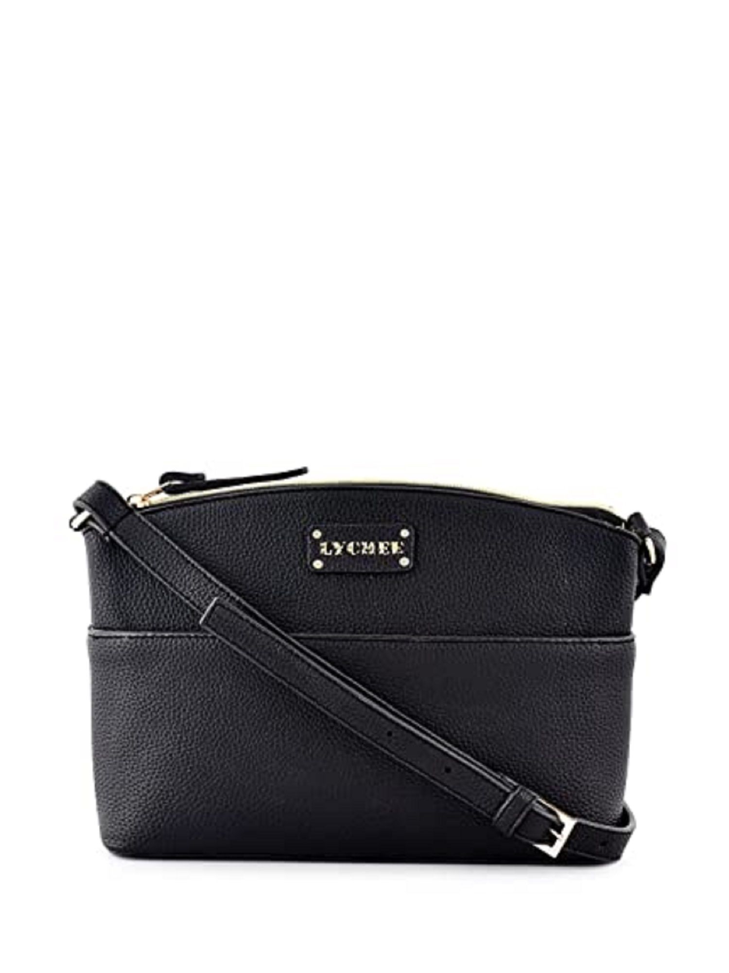 Lychee bags women Pu Black sling Bag