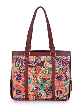 Lychee bags Women Printed Canvas Multi Tote Bag