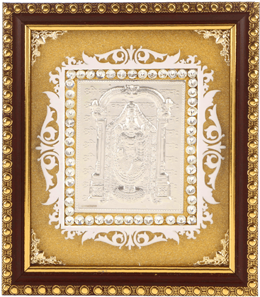 Osasbazaar Pure Silver Tirupati Balaji Photo Frame - 97%-99% Pure BIS Hallmarked