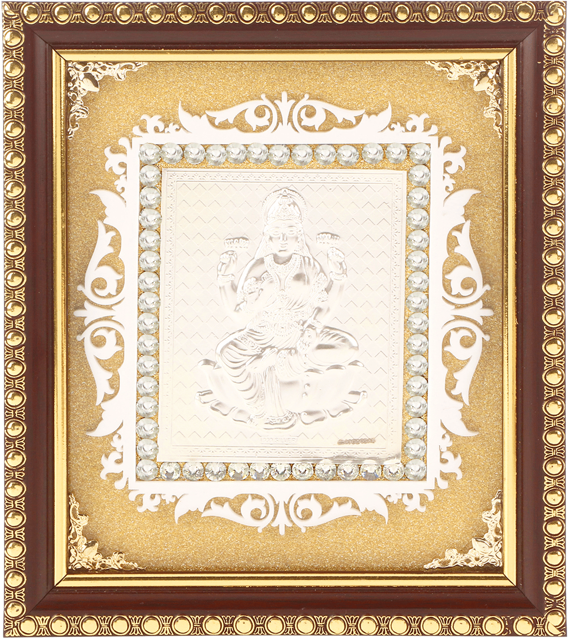 Osasbazaar Pure Silver Laxmi ji Photo Frame - 97%-99% Pure BIS Hallmarked