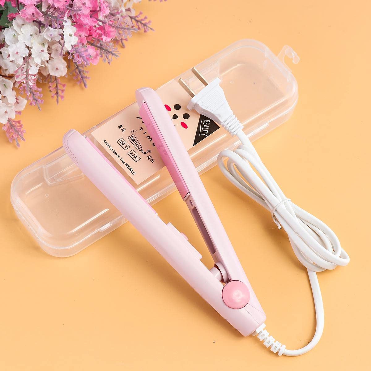 DAYBETTER® Women Beauty Mini Professional Hair Straighteners Flat Iron Specially Designed for Teen Pink (Color my be change) TAR-B3