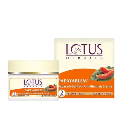 Lotus Herbals Papayablem Papaya-n-Saffron Anti-Blemish Creme (50gm)