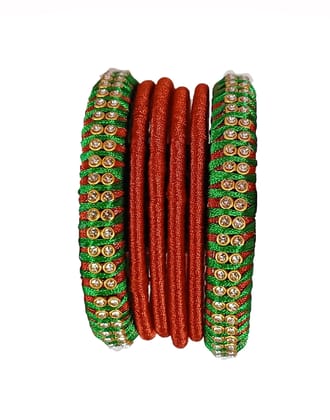 DS9 Creations Handicraft Homemade Resham Silk Thread Bangle Set for Women for Wedding and festive occasions