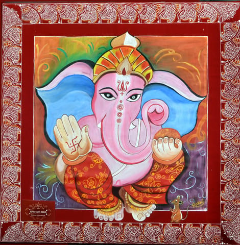 Buy Ganesha Handmade Painting by JASMEET SINGH. Code:ART_8159_58586 -  Paintings for Sale online in India.