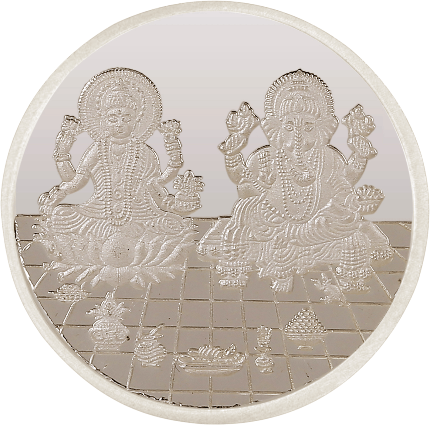 Osasbazaar Ganesh Laxmi Silver Coin Round with Designer Packing - 99% Pure BIS Hallmarked - 5 gms