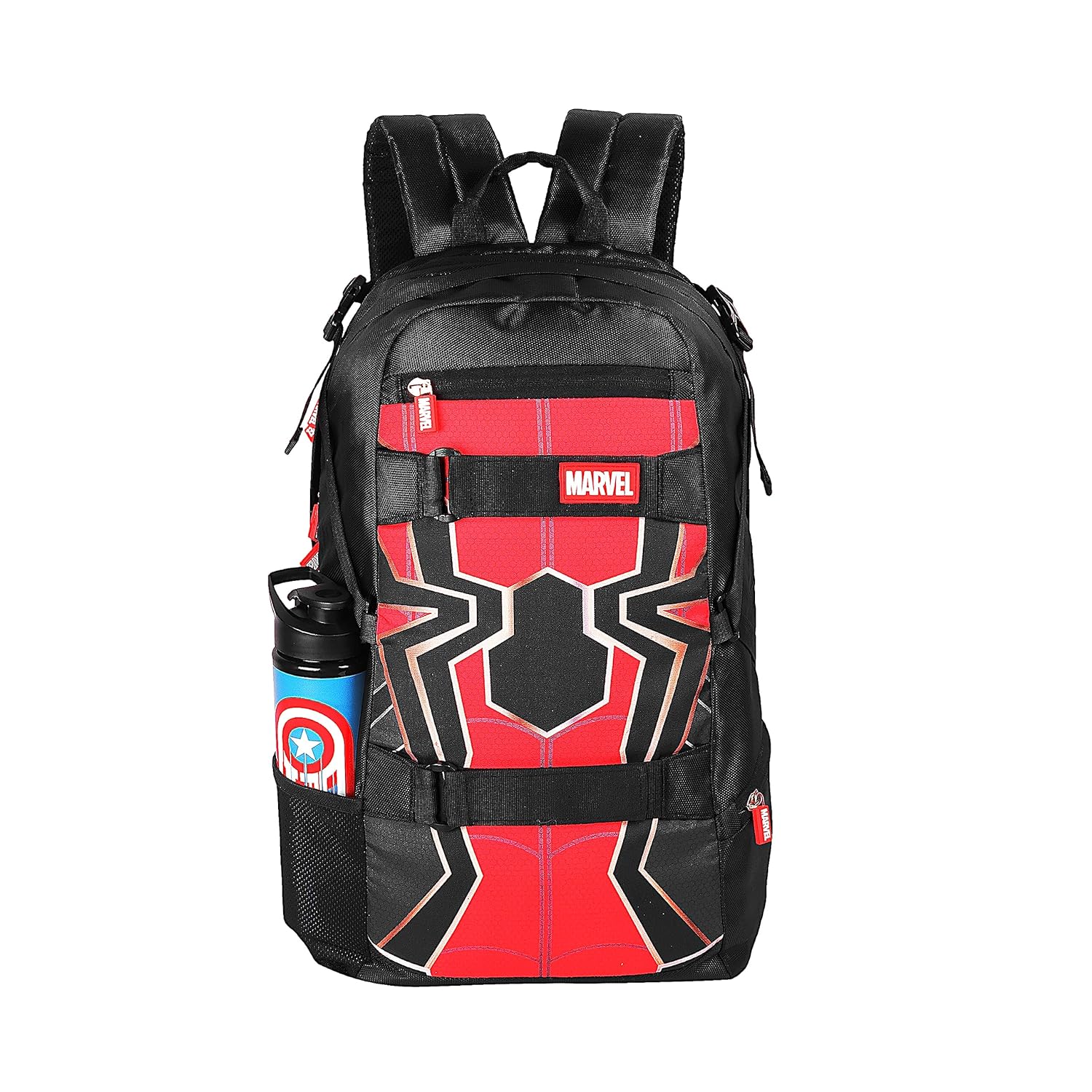 Marvel Spider Man 29 liters Polyester Durable Fabric Office Laptop Backpack for Adults, Boys (Red & Black) - AZ293