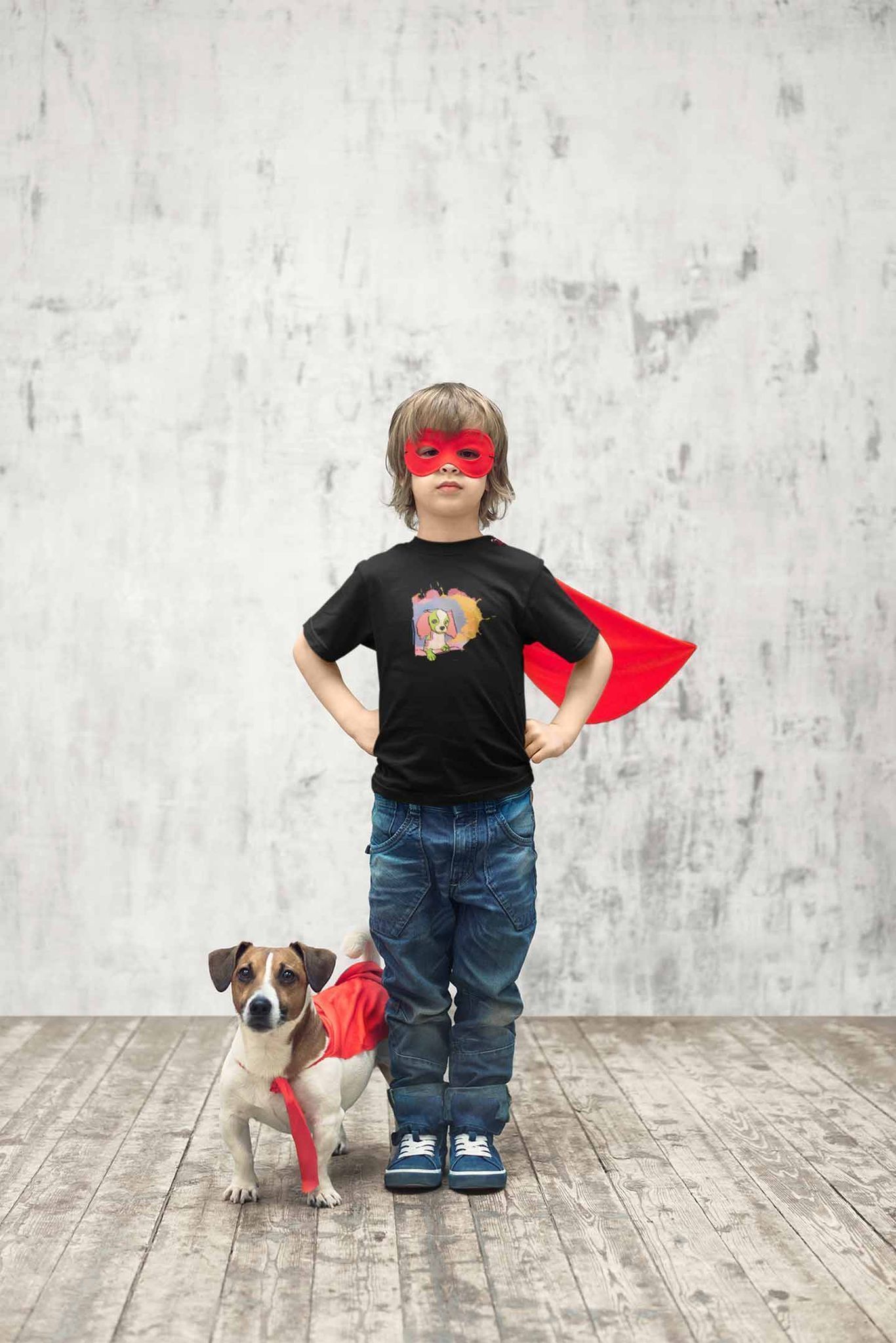 Round Neck T-Shirt (Kids) - Cavalier King Charles Spaniel (14 Colours)