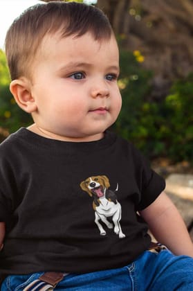 Round Neck T-Shirt (Toddlers) - Fun Loving Beagle (17 Colours)