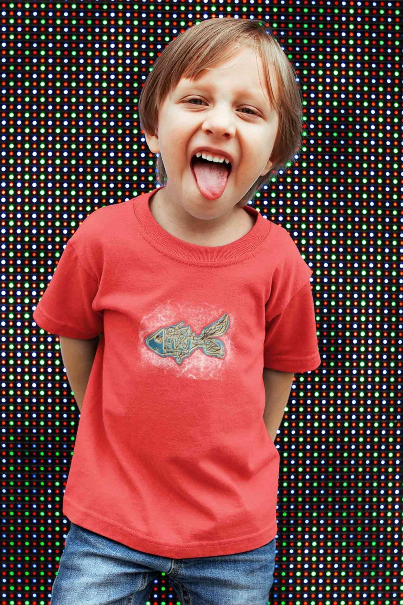 Round Neck T-Shirt (Toddlers) - Little Tamasaba Goldfish (17 Colours)