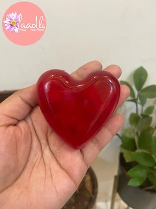 Red Heart Glycerin soap  | 100% Handmade Organic Natural Soap | 80 gm | Amber romance | Hydrating and moisturizing