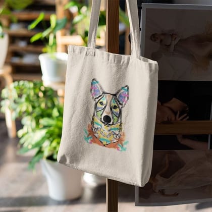 Happy Corgi Tote Bag