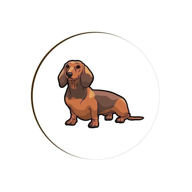 Dash Dash Dachshund Round Coaster