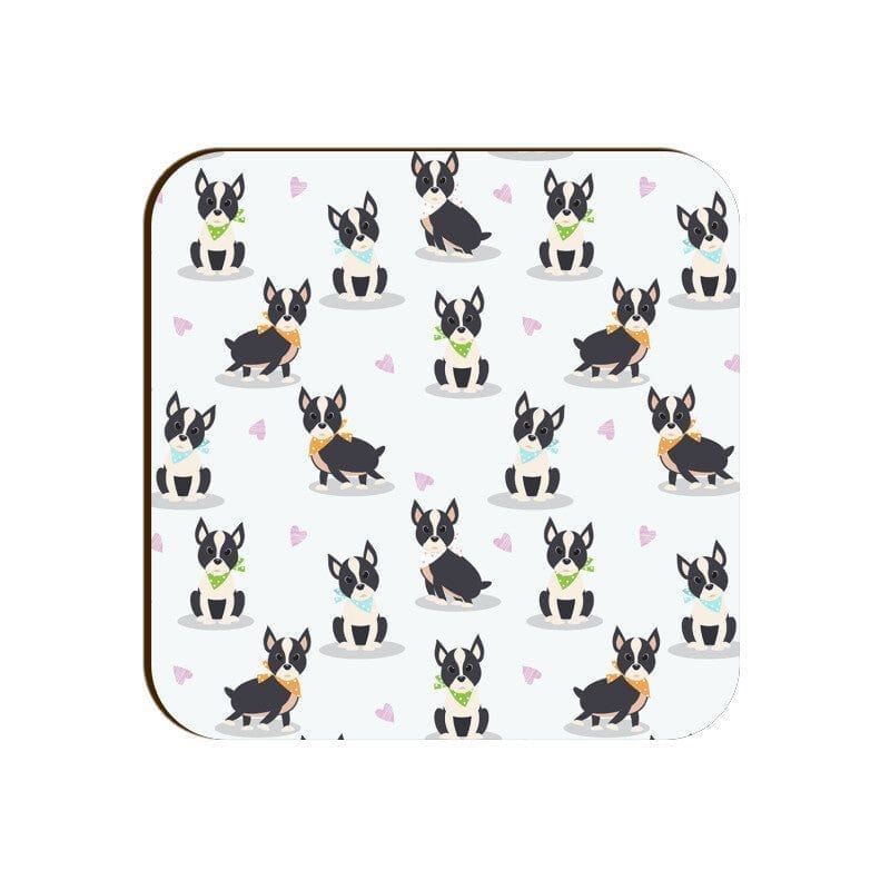 French Bulldog Buddies Square Coaster