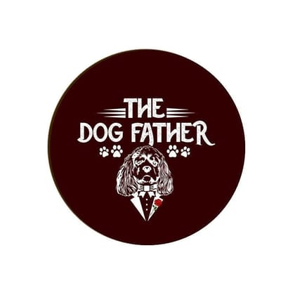 The Dogfather Round Coaster