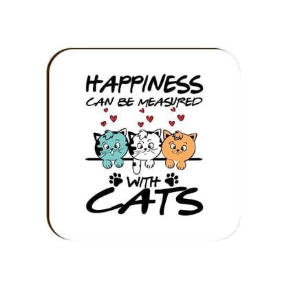 Feline Happy Square Coaster