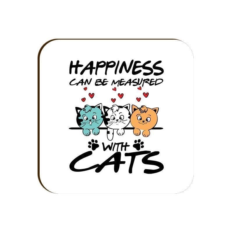 Feline Happy Square Coaster