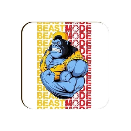 Beast Mode Square Coaster