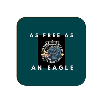 As Free As An Eagle Square Coaster