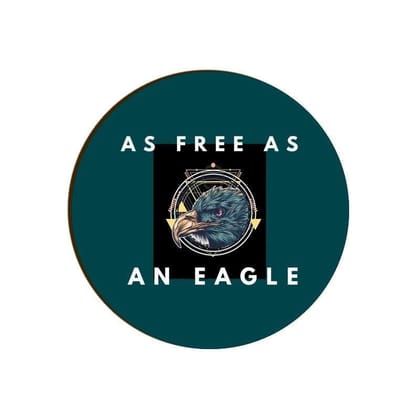 As Free As An Eagle Round Coaster