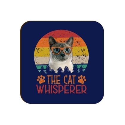 The Cat Whisperer Square Coaster