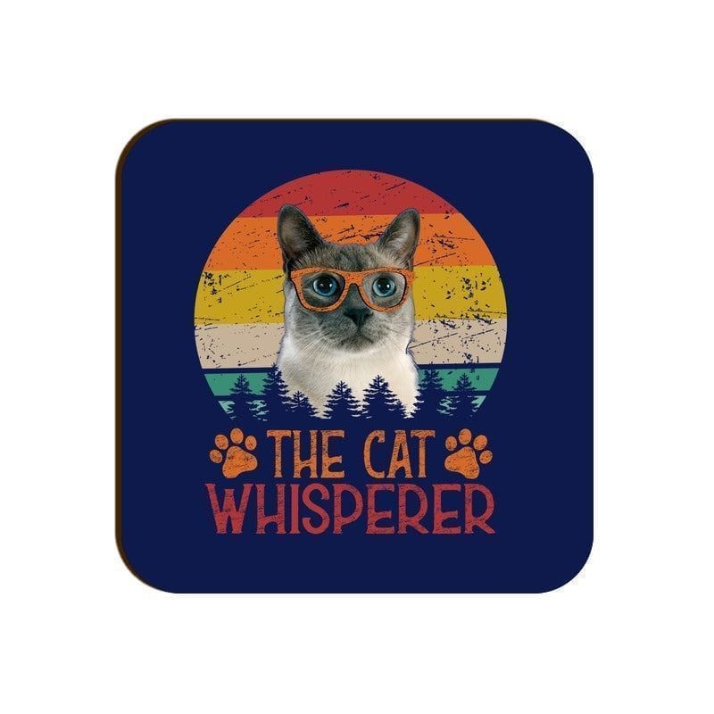 The Cat Whisperer Square Coaster