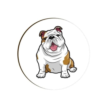 Wringkly Sprinkly Bulldog Round Coaster