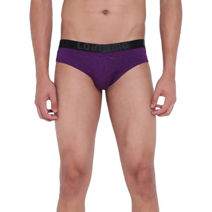 La Intimo Men?s Polyester Spandex Casual Mid Rise Single Layered Brief Underwear (Purple)