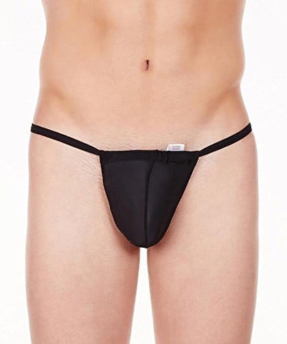 La Intimo Men's Nylon Spandex TransNet String (LIGS013BKY_Black_Extra Large(34-36Inch))