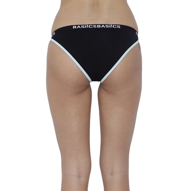 Buy BASIICS by La Intimo Women's Polyspandex Spiffy Semi-Seamless Thong ( Pack of 3) Online In India At Discounted Prices