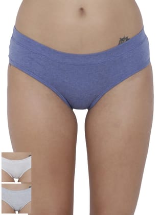 BASIICS by La Intimo Women's Melange Coqueto Flirty Hipster Panty (Pack of 3)