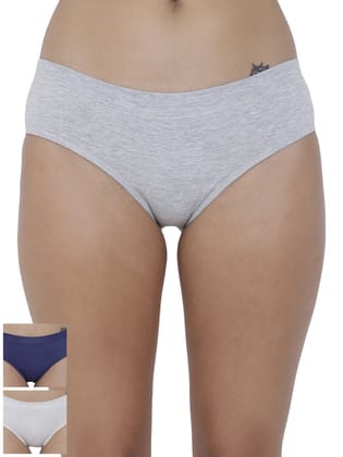 BASIICS by La Intimo Women's Melange Coqueto Flirty Hipster Panty (Pack of 3)