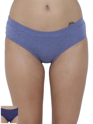 BASIICS by La Intimo Women's Melange Coqueto Flirty Hipster Panty (Pack of 2)