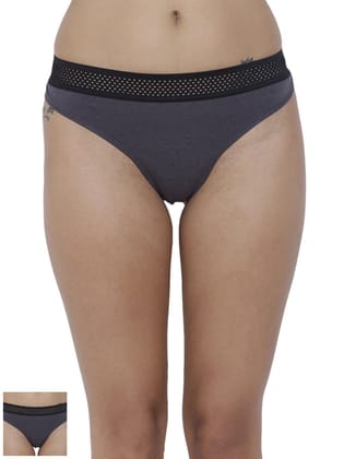 BASIICS by La Intimo Women's Er�tico Exotic Bikini Panty (Pack of 2) Black